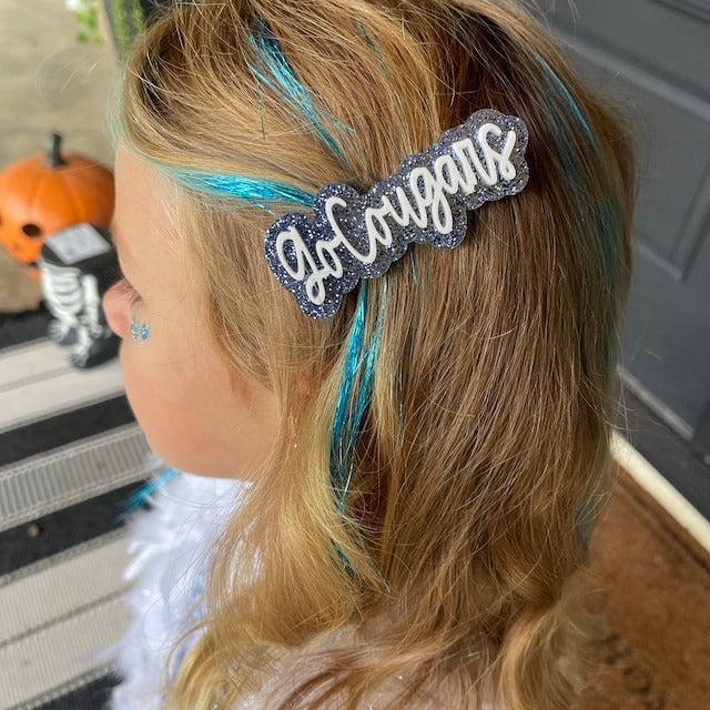 Acrylic Hair Clip || School Spirit Clip || Personalized hair clip || Back to school clip