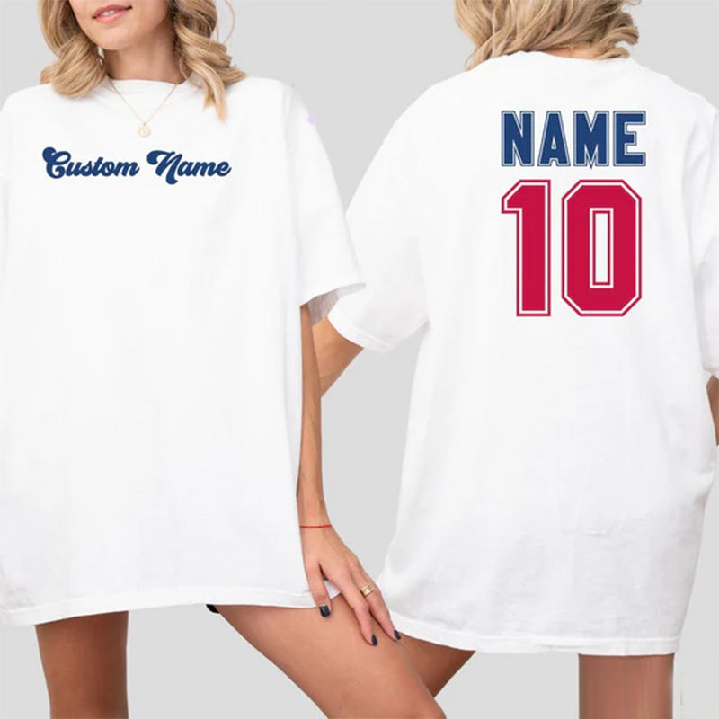 Personalized Sports Tee with Name and Number, Matching Team Shirts, Custom Group Athletic Shirt, Player Tee