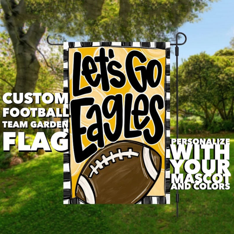 Personalized Fall Yard Deco Team Football Garden Flag