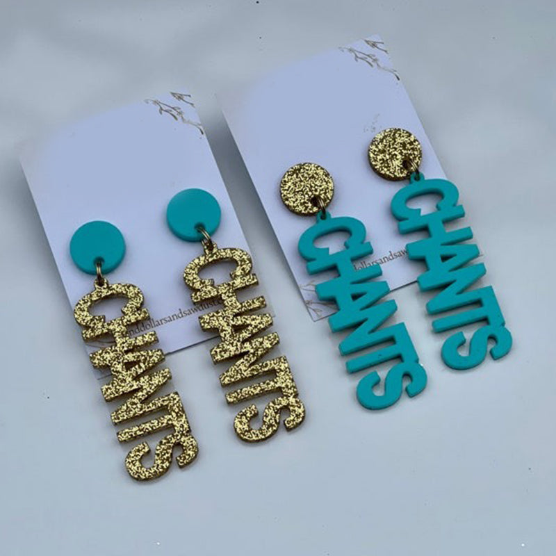 Acrylic School Spirit Earrings