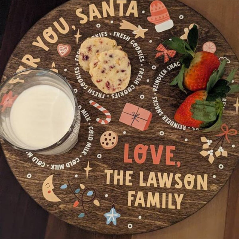 Santa Cookie Tray, Personalized Christmas Cookie Tray for Santa