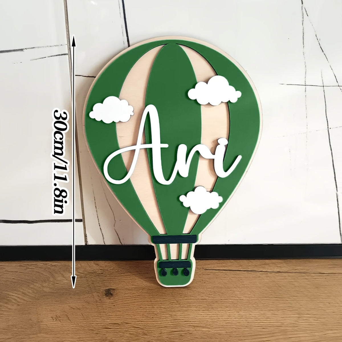 Personalized Hot Air Balloon Nameplate Hot Air Balloon Custom Sign