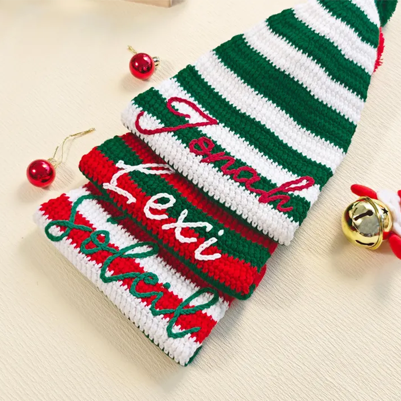 Personalized Santa Hat with Name, Custom Embroidered Christmas Hat