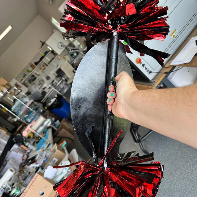 Pom Pom Sign Custom Cheer Stick - Game Day Signs