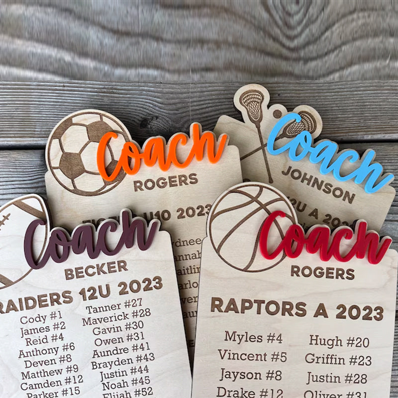 End of Season Coaches Gift, Personalized Coaches Plaque