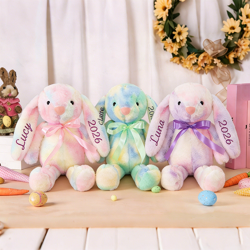 Personalized Easter Embroidered Plush Bunny Toy
