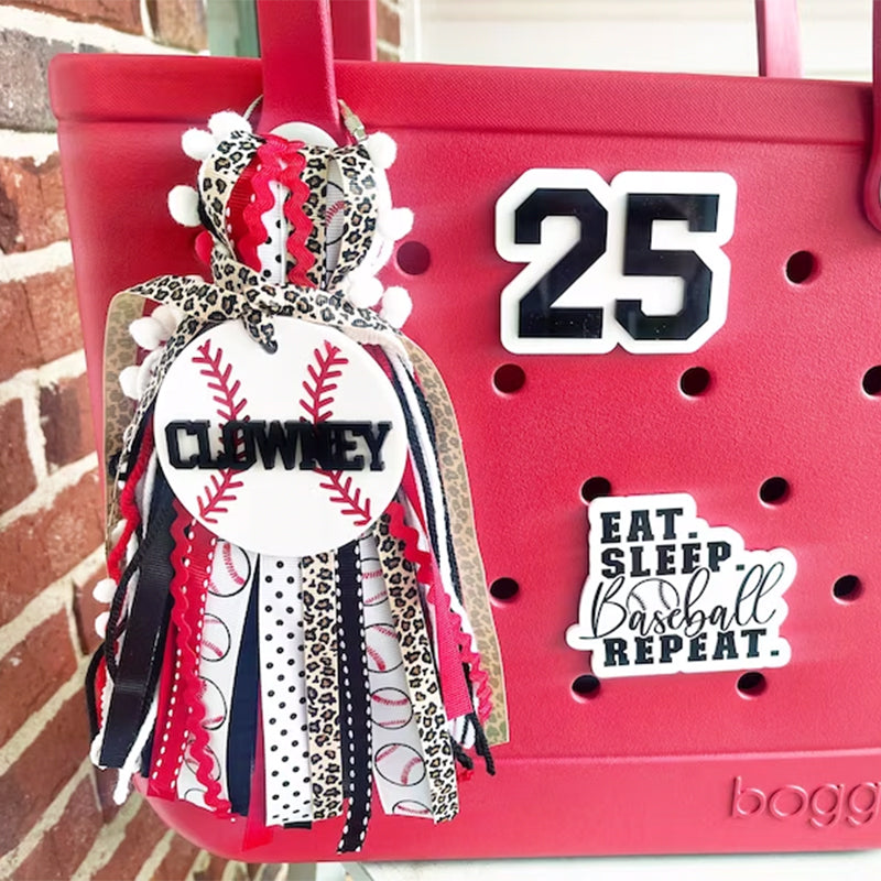 Softball Baseball bag tag, bag charm