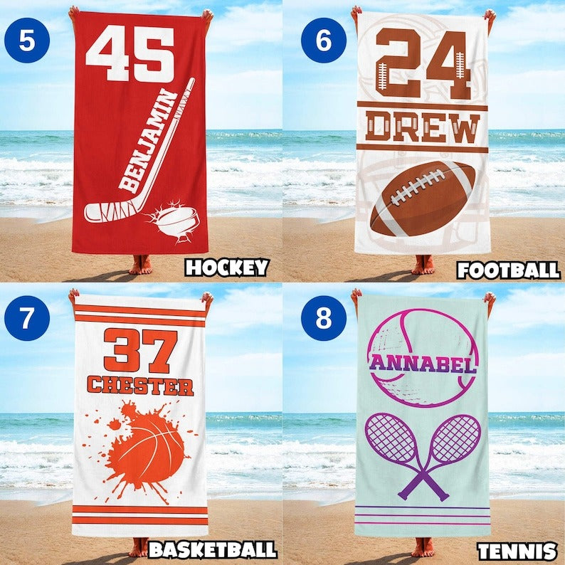 Personalized Sport Beach Towel,Sports Gifts
