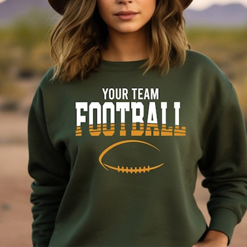 Customized Football Sweatshirt, Your Name Football Sweatshirt Hoodie