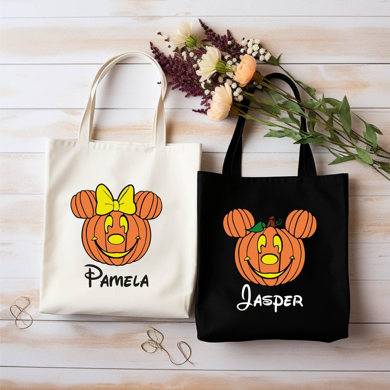 Custom Halloween Pumpkin Tote Bag
