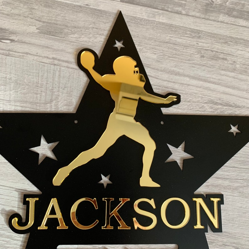 Personalized Football Medal Holder with Custom Name - American Football Player