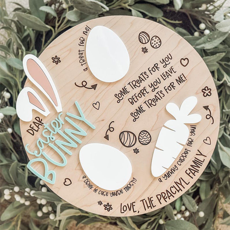 Easter Bunny Tray, Snack, Personalized Tray, Easter for Kids, Easter Treat