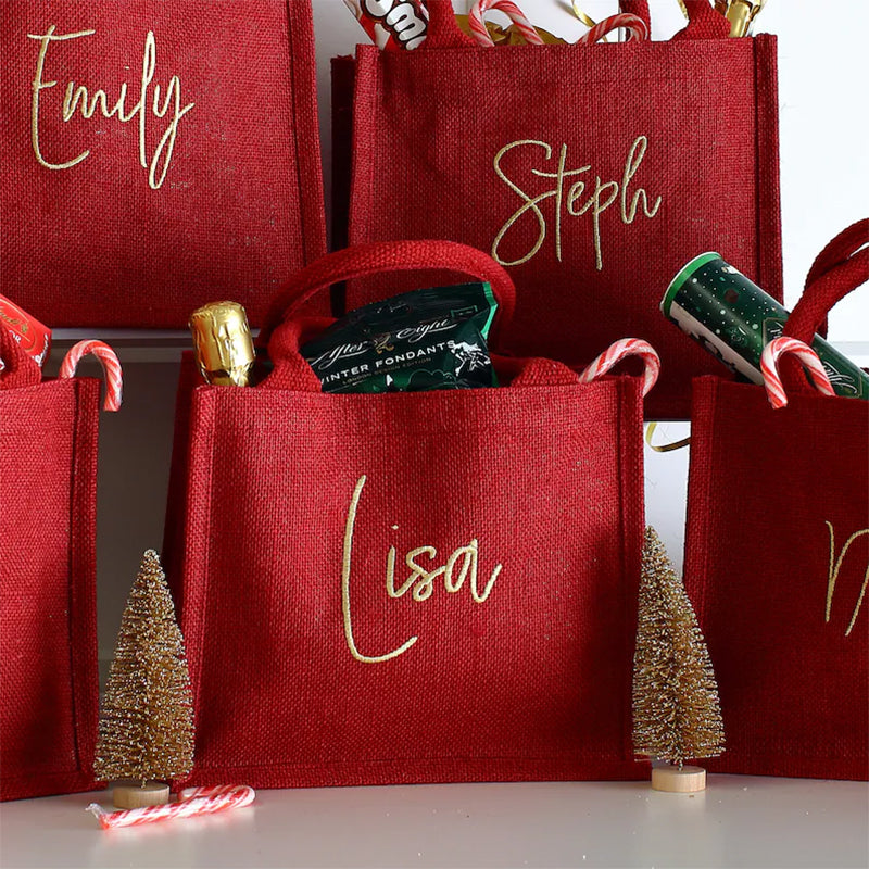 Christmas gift bag, Christmas eve bags, party bags, Red Gift Bags