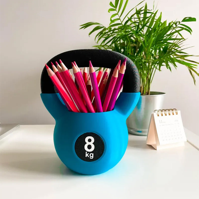 Personalized Text Kettlebell Pencil Holder
