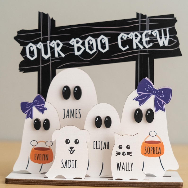 Custom Halloween Ghost Family Sign