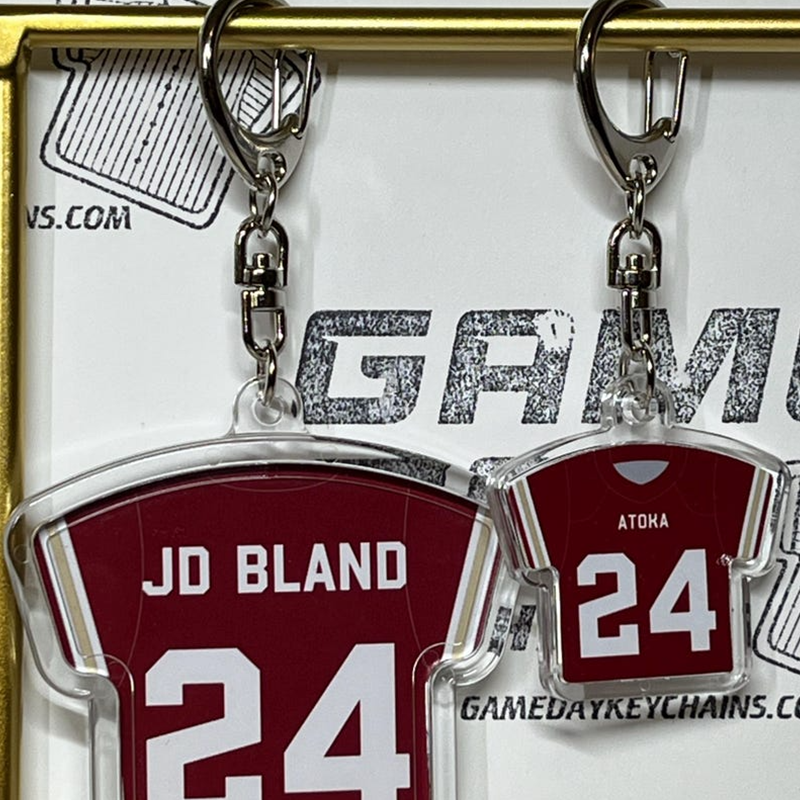 Personalized Jersey Football Keychains, personalized keychains, custom keychains gifts