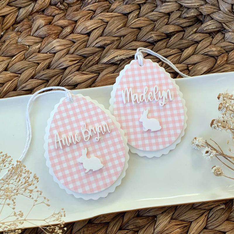 Scalloped Easter Egg Basket tag