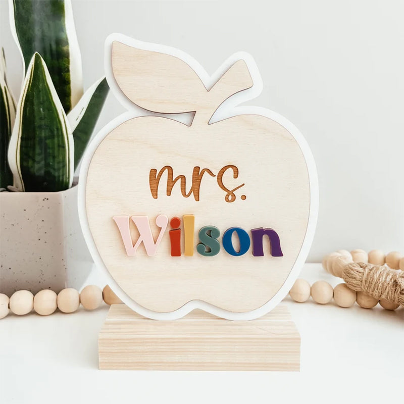 Personalized Teacher Name Sign, Teacher Desk Name Sign, Desk Name Plate