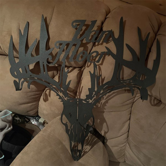 Personalized Metal Deer Skull Rack