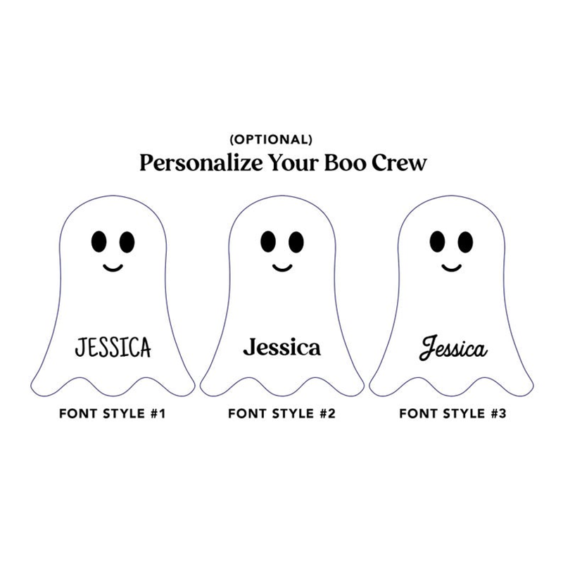 Personalized Ghost Family Halloween Decor