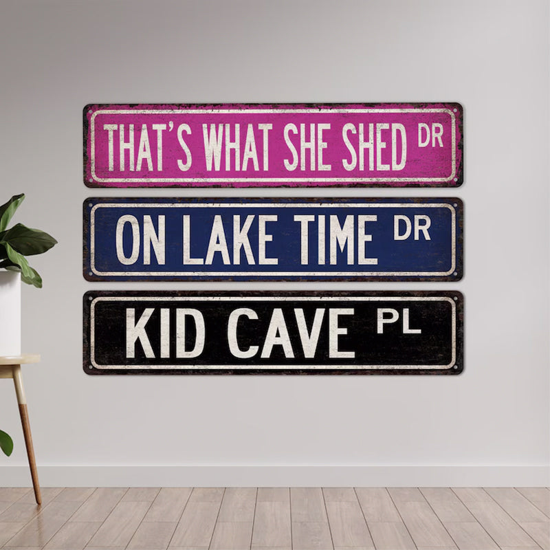 Rustic Street Sign, Custom Street Sign, Vintage Looking Personalized Sign