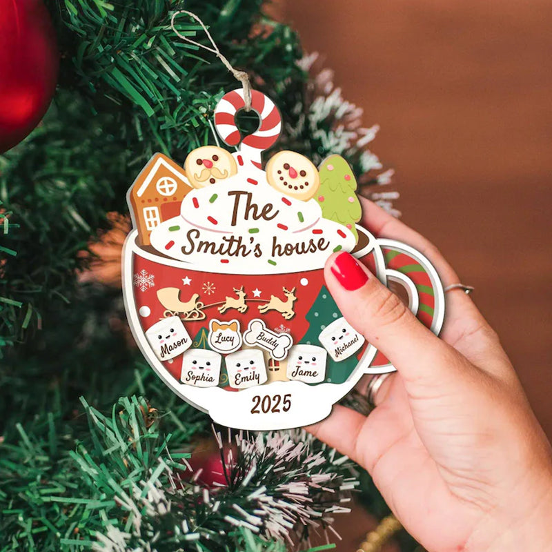 Custom Marshmallows Pet Family Shaker Ornament