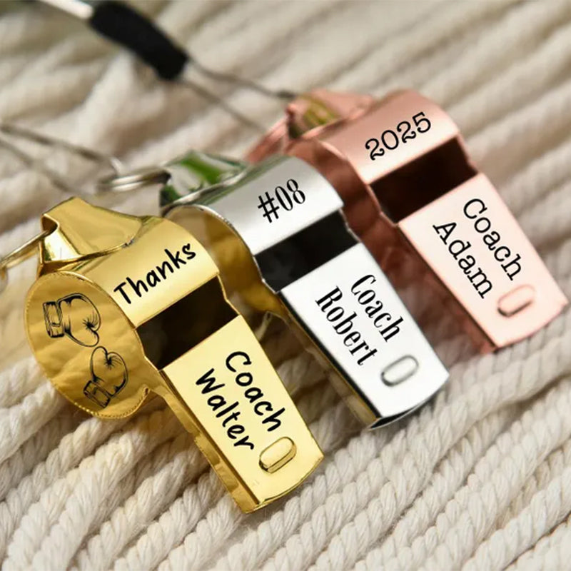 Personalized Whistle, Football Coach Gift Anniversary Gifts for Him