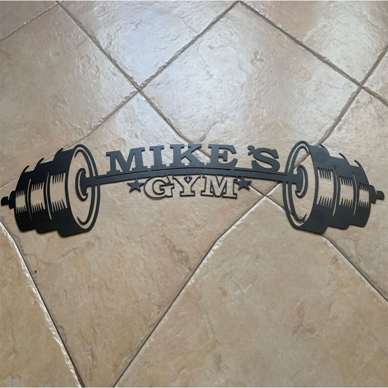 Personalized Gym Metal Sign Custom Name Plaque