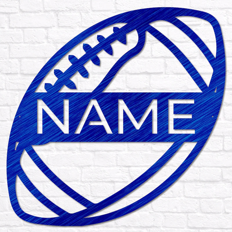 Personalized USA Football Metal Wall Art, Football Sign