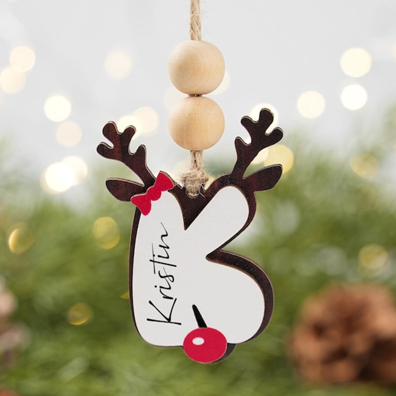 Personalized Christmas Name Ornaments, Initial Ornament 2025