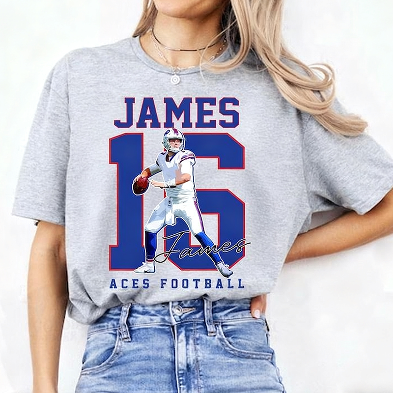 Custom Name and Number Football Player Shirt