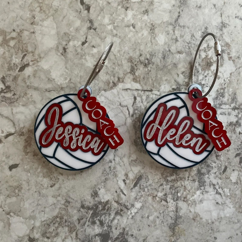 Volleyball Bag Tag or Keychain