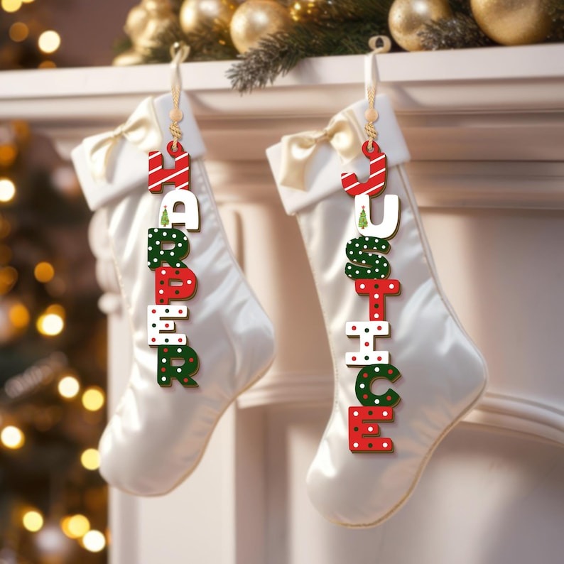 Personalized Christmas Name Letter Ornament