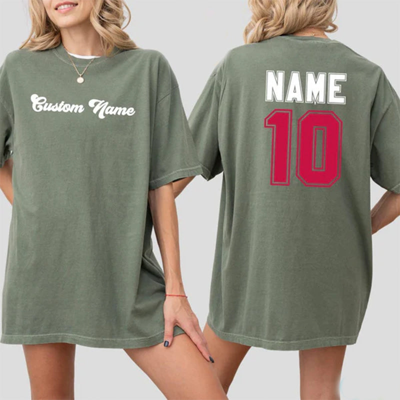 Personalized Sports Tee with Name and Number, Matching Team Shirts, Custom Group Athletic Shirt, Player Tee
