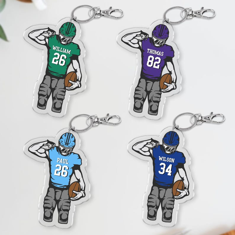 Personalized Football Bag Tag, Sports Tag for Kids