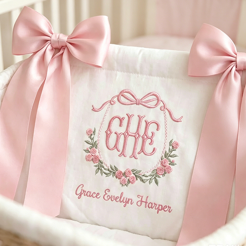 Custom Baby Banner For Hospital Door Sign & Nursery, Monogram Baby Announcement Banner