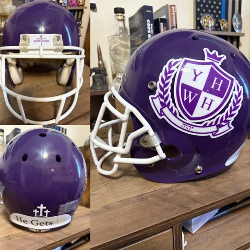 Football Helmet Decals - Full Size, Customized With Your Logo
