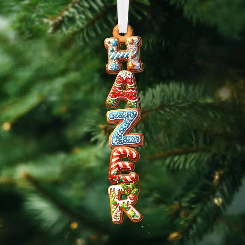 Gingerbread Letter Ornament