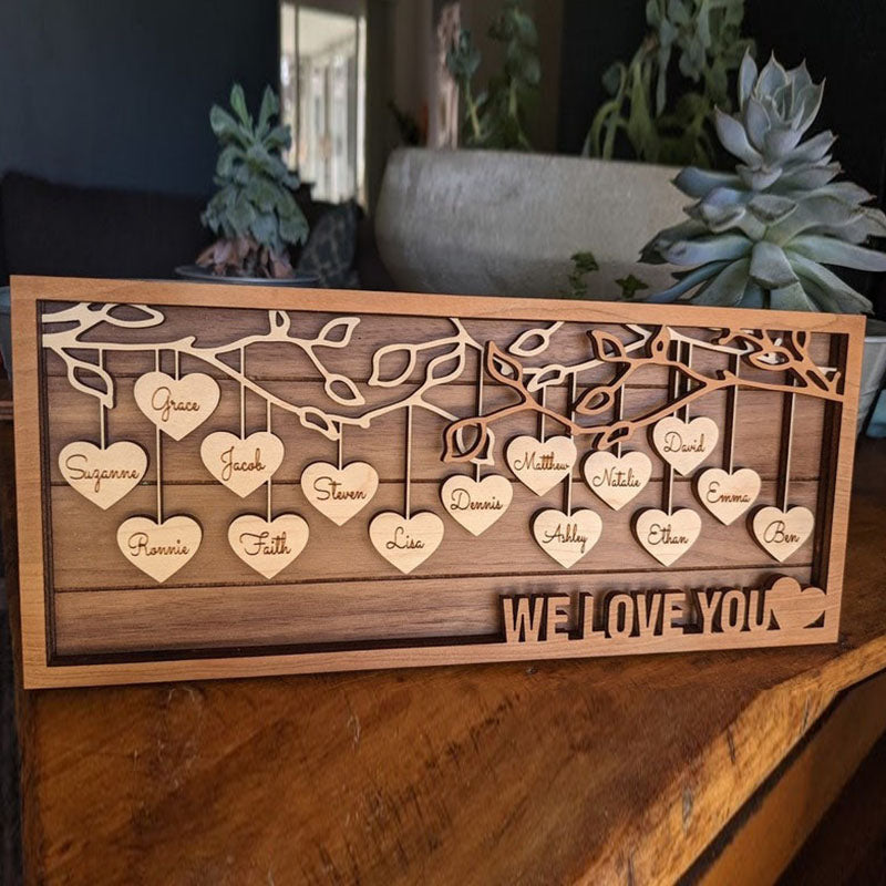Personalized Wooden Sign Couples Custom Wood Sign Personalized Wooden Family Tree Sign