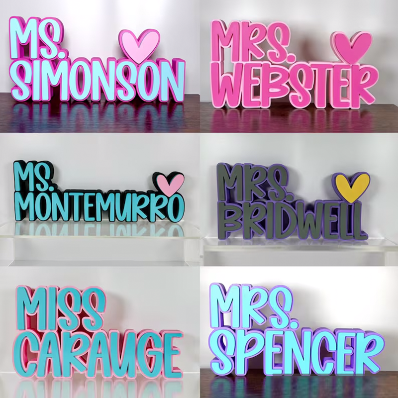 Personalized Desk Name Plate, Teacher Name Sign, Office Gifts for Boss Coworkers