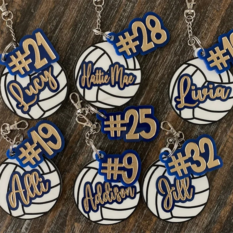 Volleyball Bag Tag or Keychain