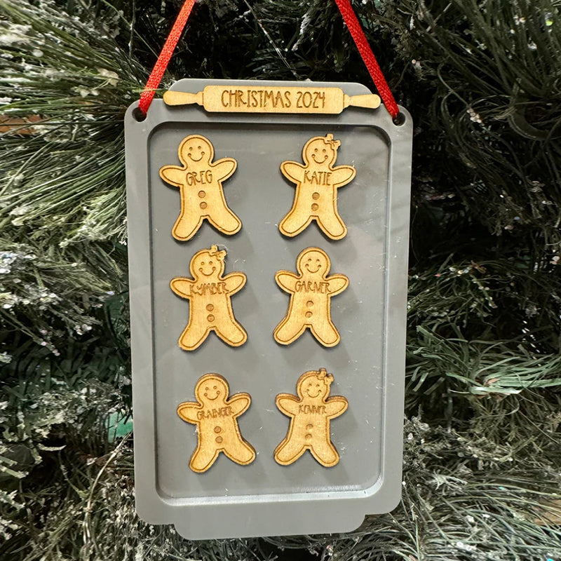Custom Gingerbread Family Christmas Ornament 2025