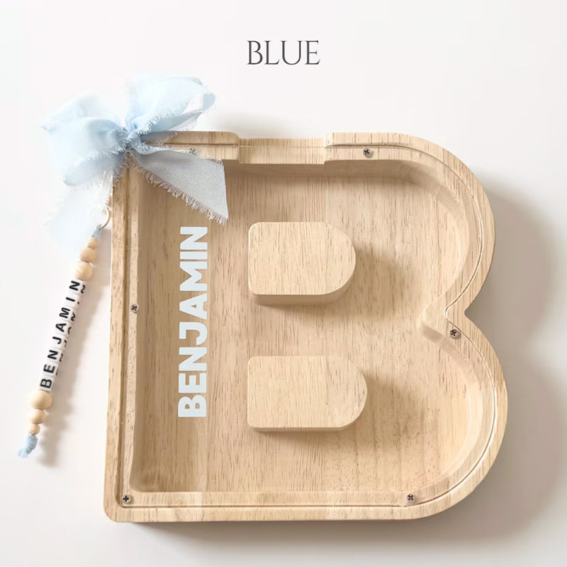 Personalized Letter Piggy Bank For Kids Keychain Letter Keepsake For Baby Girl