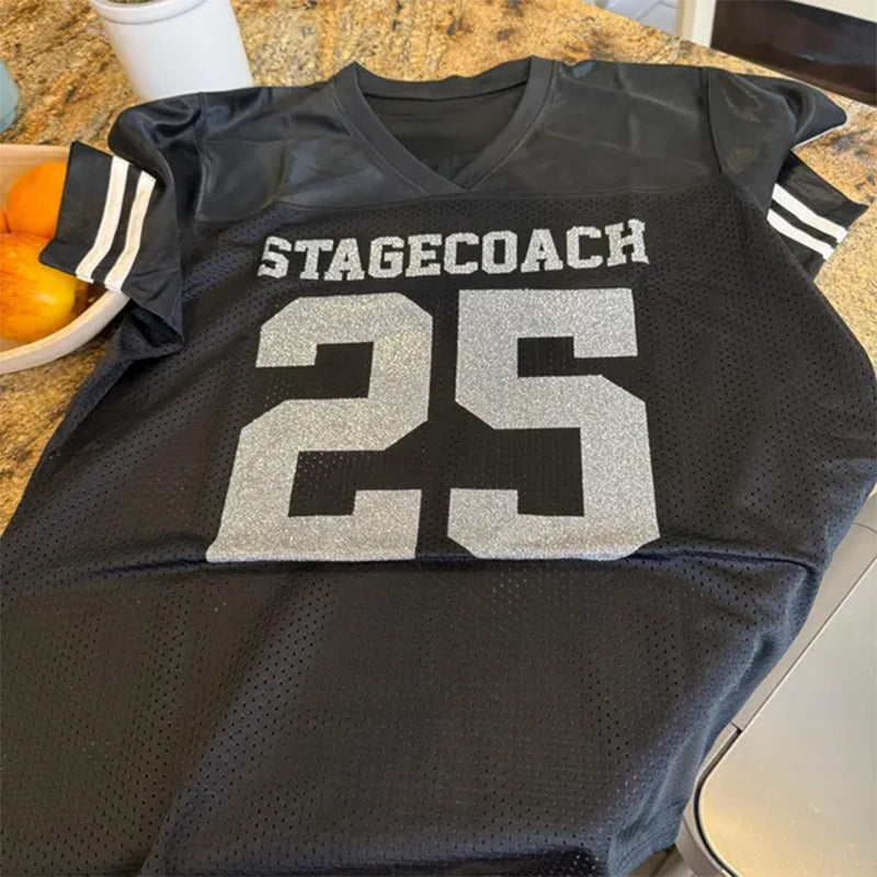 Custom Football Jersey / Red Glitter Flake Text