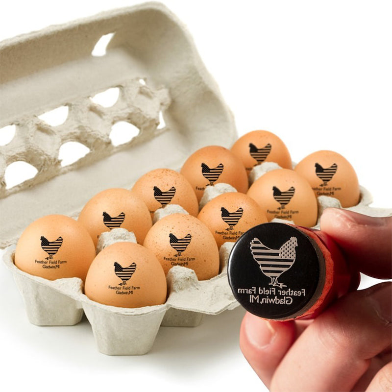 Custom Egg Stamp! Farm Stamp | Egg Marking | Egg Stamper | Egg Carton Stamp