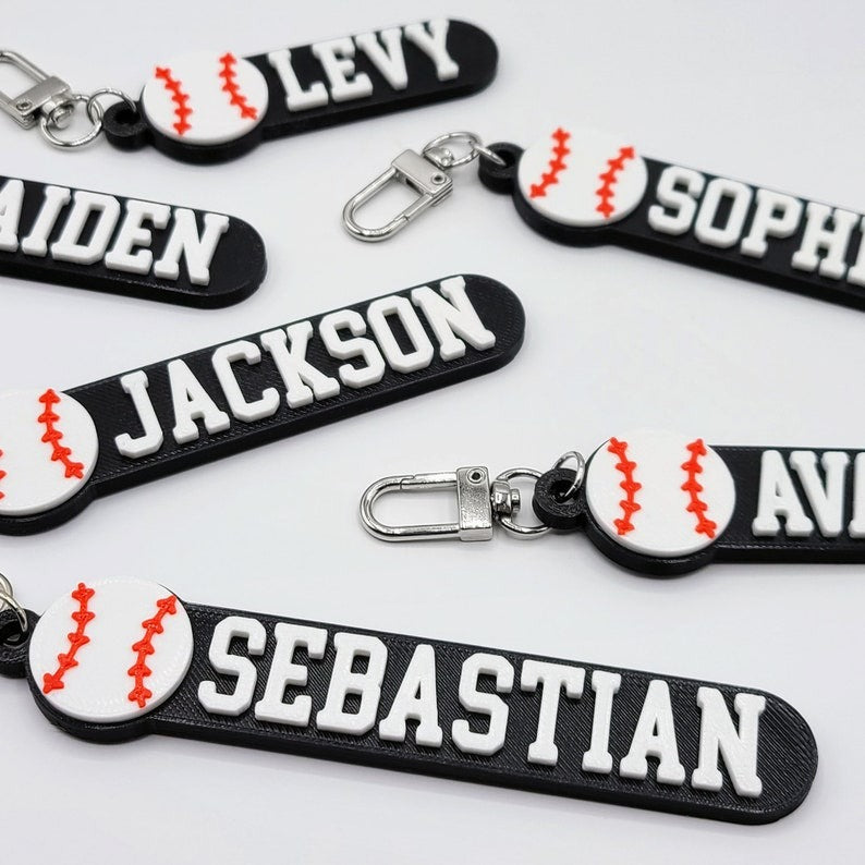 Personalized Football Keychains, Backpack Tags
