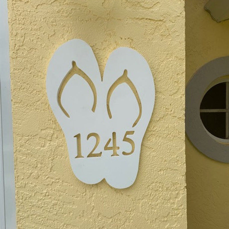 House Number Plaque , Personalized Sign, Outdoor Decor, Coastal Themed Custom Sign