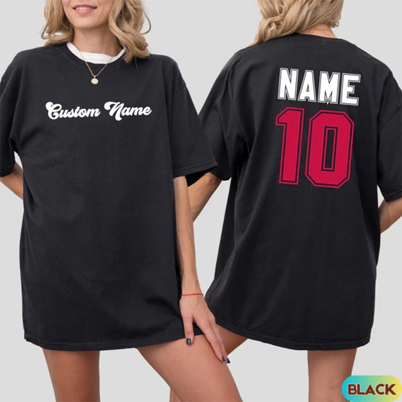 Personalized Sports Tee with Name and Number, Matching Team Shirts, Custom Group Athletic Shirt, Player Tee