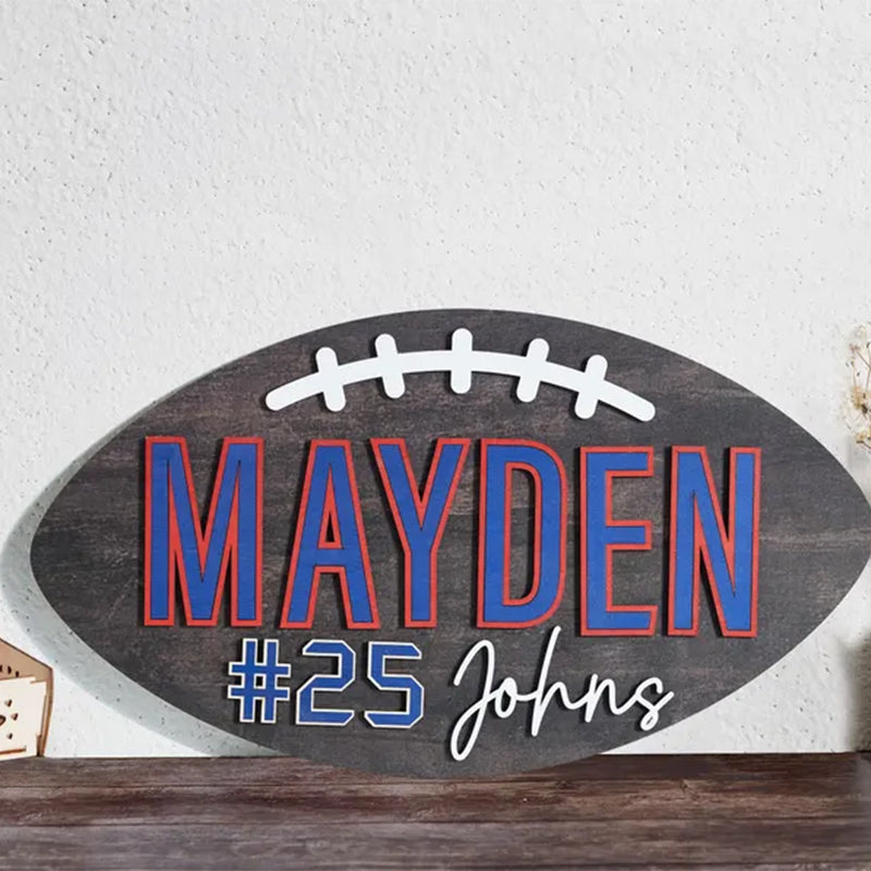 Football Name Sign, Personalized Nursery Wall Decor