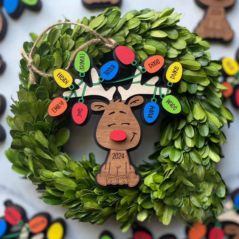 Personalized Reindeer Ornament, Tangled Reindeer Ornament